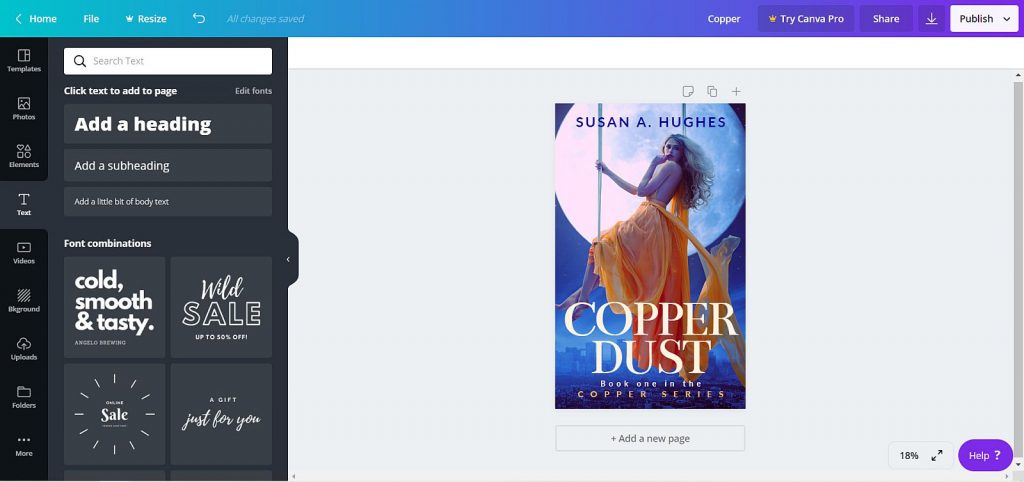 How to create an ebook cover design in Canva
