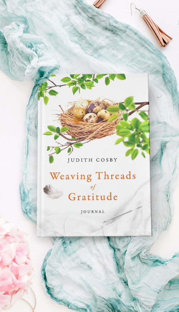 judith cosby waving threads of gratitude book cover mockup